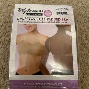 Body Wrappers Total Stretch Bra w/ clear straps and back
